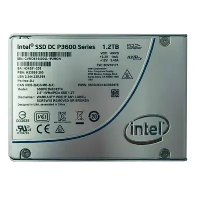 Intel SSDPE2ME012T4 | DC P3600 1.2TB Multi-Level Cell PCI Express 3.0 x4 NVMe U.2 2.5-Inch Solid State Drive