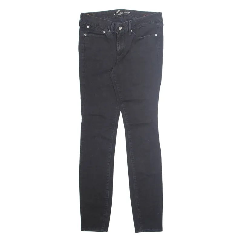 LEVI'S Womens Jeans Black Regular Skinny W30 L32