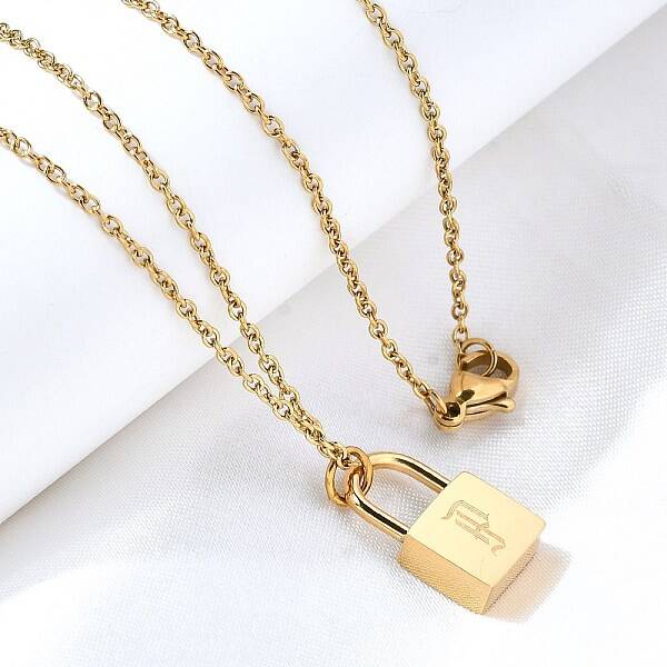 304 Stainless Steel Rolo Chain Pendant Necklaces