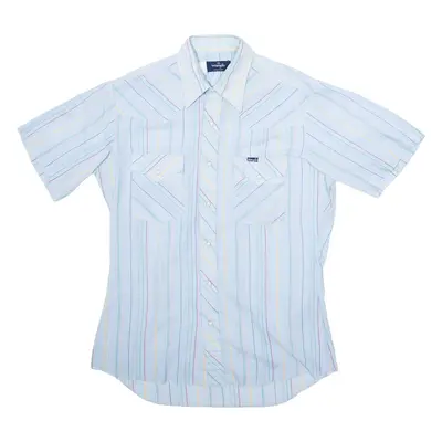 WRANGLER Mens Shirt Blue Striped M