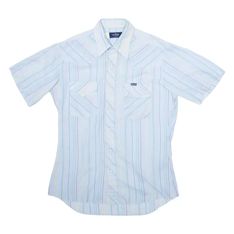 WRANGLER Mens Shirt Blue Striped M