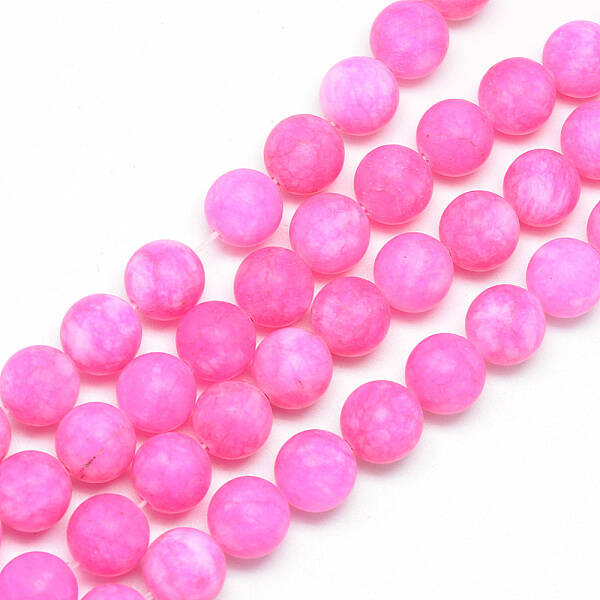 Natural White Jade Bead Strands