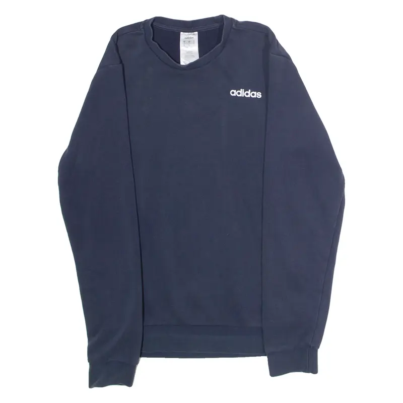 ADIDAS Mens Sweatshirt Blue Crew Neck S