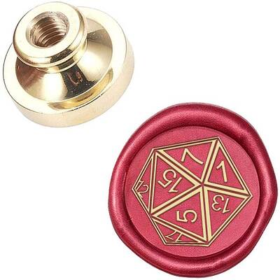 CRASPIRE Wax Seal Stamp Head Dice Removable Sealing Brass Stamp Head for Creative Gift Envelopes Invitations Cards Decoration