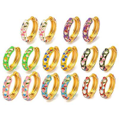 Rack Plating Brass Hoop Earrings