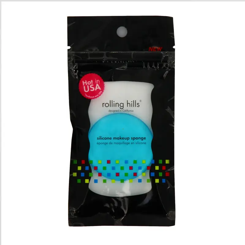 Rolling Hills silicone, makeup sponge, blue