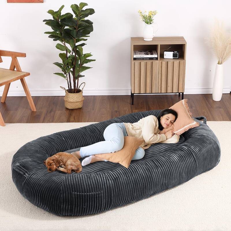 Garvee Dog Bed for Adult, Human Size Giant Dog Bed for Men and Women, 71”x48”x14” Human Dog Lazy Sofa Bed for People an...