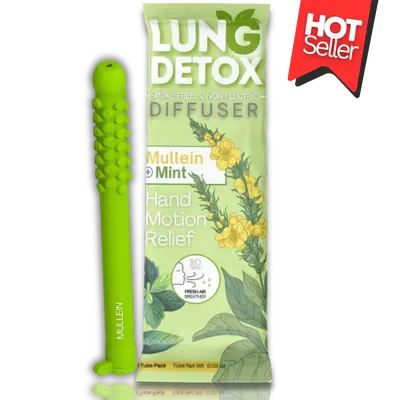 NEW Mullein Lung Detox Chewer with Essential Oils for After Quitting Help to Detox and Reduce Cravings Naturally Oil Breath S...