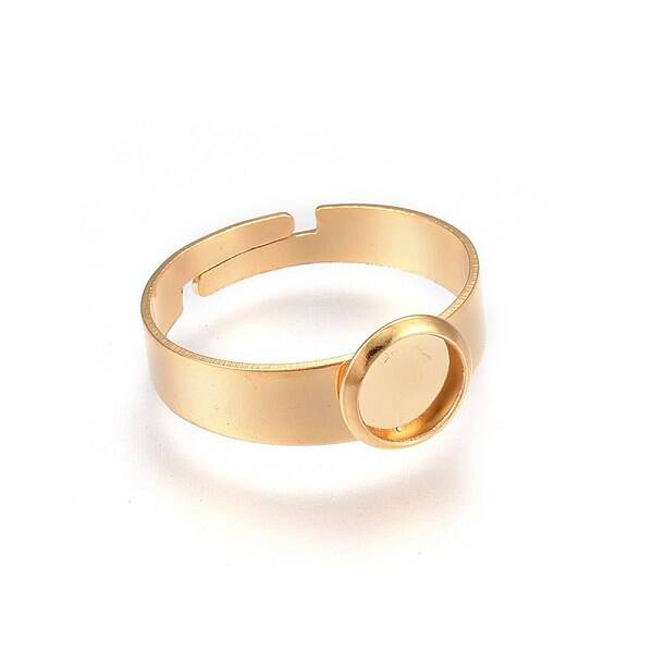 Adjustable 201 Stainless Steel Finger Rings Components