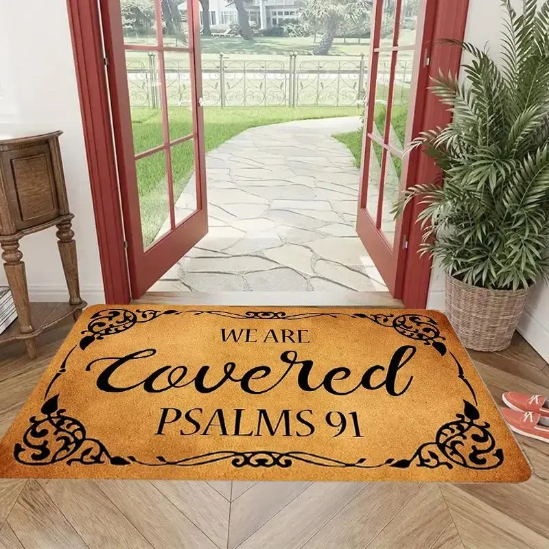 Letter Print Non-slip Door Mat, Rectangle Home Decor Mat, Decorative Mat for Home Living Room Bedroom Kitchen, Home Decor