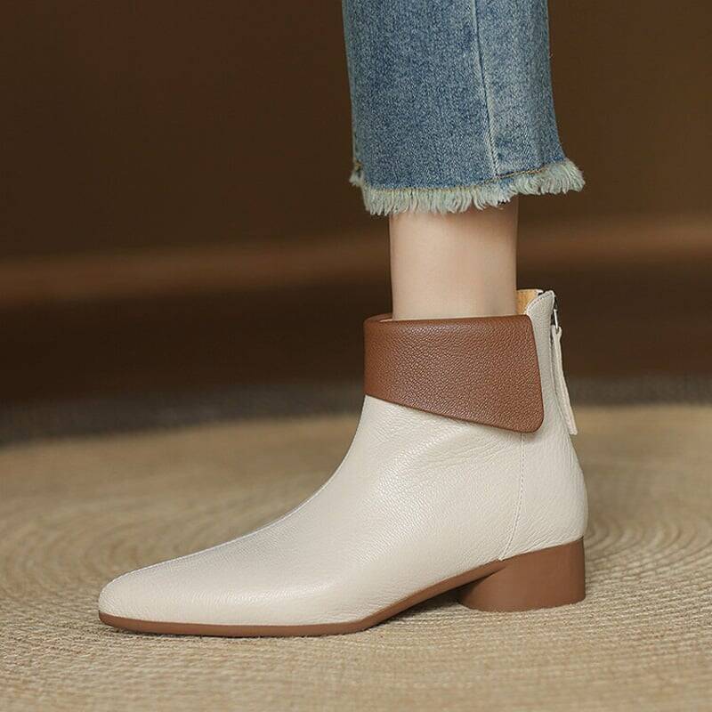 CHIKO Addolorata Pointy Toe Block Heels Ankle Boots