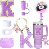 (Without a cup)6PCS Cup Accessories Set for Stanley Cup 30oz 40oz tumbler with handle, Including Silicone Straw Topper Cover ...