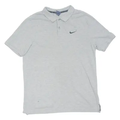 NIKE Mens Polo Shirt Grey L