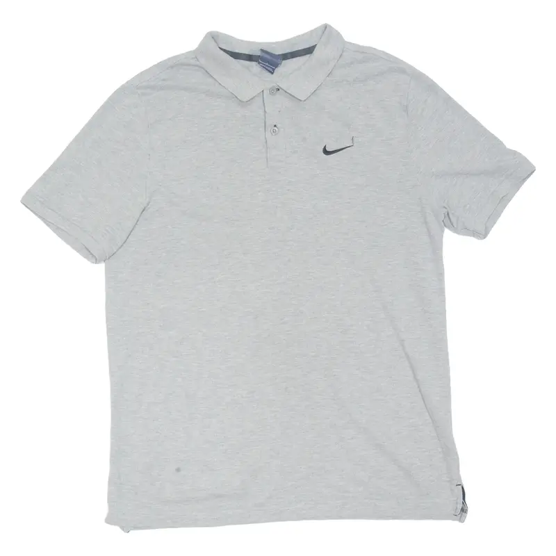 NIKE Mens Polo Shirt Grey L
