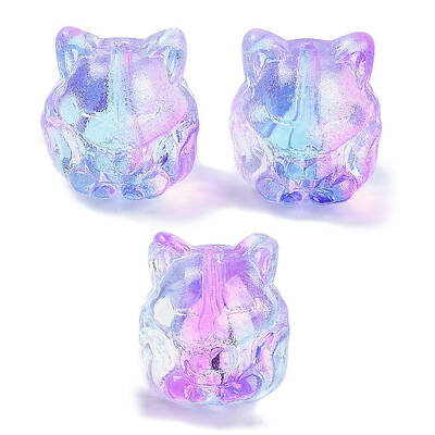 Transparent Spray Paint Glass Beads