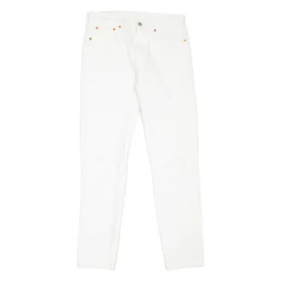LEVI'S 512 Jeans Distressed Mens White Slim Tapered W29 L30