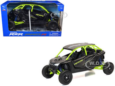 Polaris RZR Pro R UTV Black and Lime Green 1/18 Diecast Model by New Ray