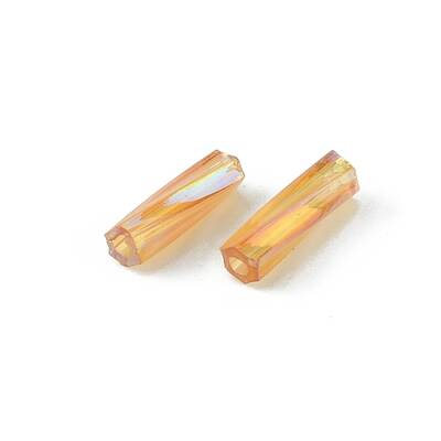 900Pcs Transparent Glass Twist Bugle Beads