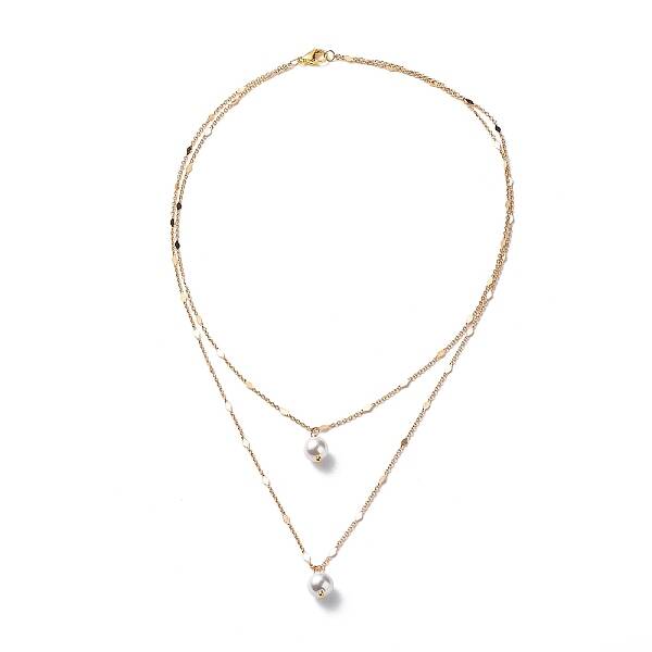 Brass Link Chain Double Layer Necklaces