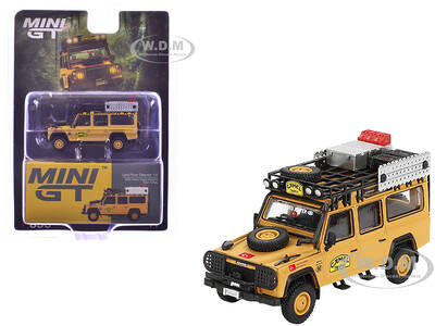 Land Rover Defender 110 Team Turkey Camel Trophy Amazon (1989) Limited Edition 1/64 Diecast Model Car by Mini GT