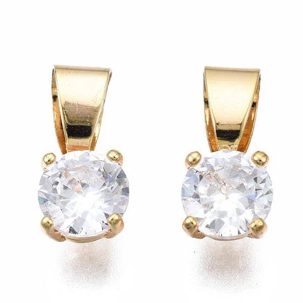 Brass Cubic Zirconia Charms