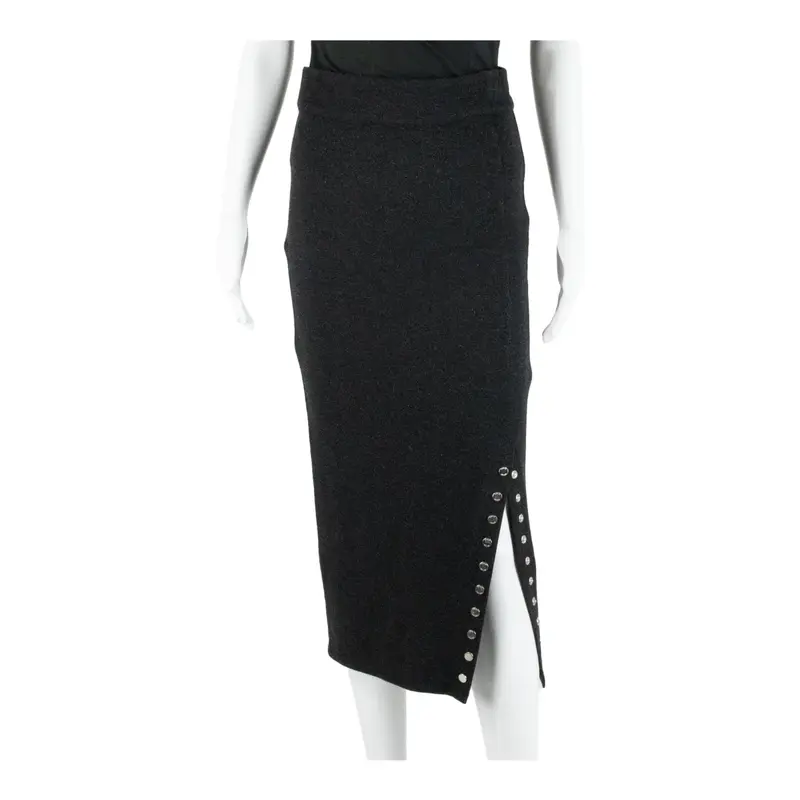 KAREN MILLEN Knee Length Bandage Skirt Grey Womens UK 6