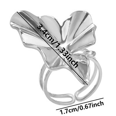Non-Tarnish Stylish 304 Stainless Steel Cuff Ring for Women