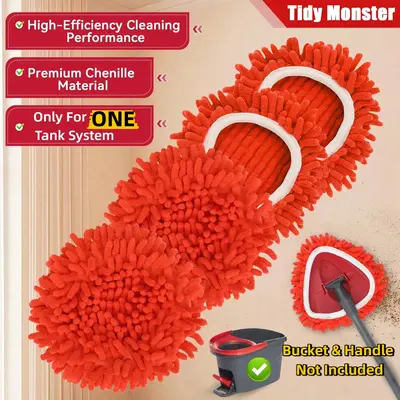 Chenille Duster Replacement Heads for O-Cedar 2025 Unique Design Heads Turn Mop into Long-Handle Duster Dry Cleaning Trap Buc...