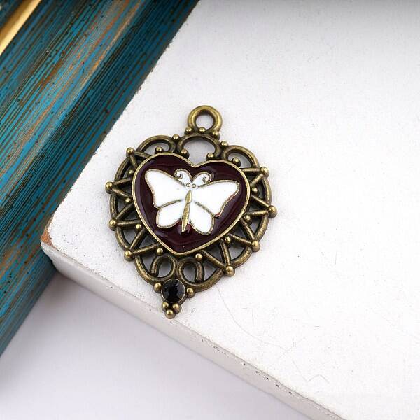Halloween Alloy Rhinestone Pendants