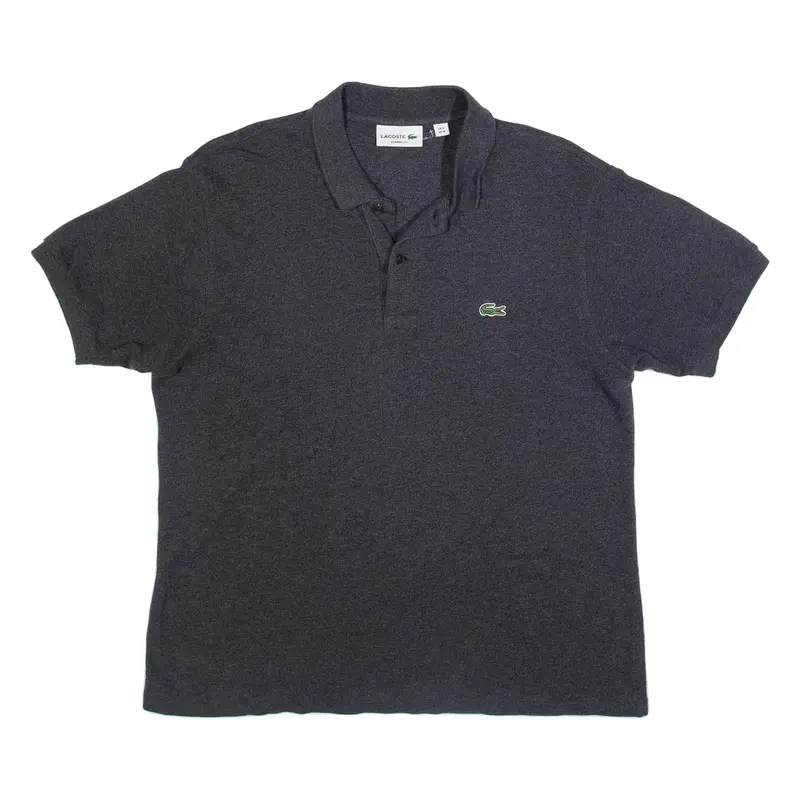 LACOSTE Mens Polo Shirt Grey M