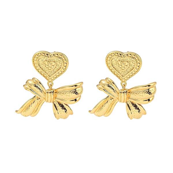 Rack Plating Brass Dangle Stud Earrings
