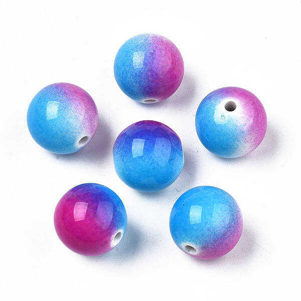 Spray Painted Acrylic Beads