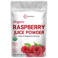 Micro Ingredients Organic Raspberry Juice Powder, 8oz Vitamin Beverage