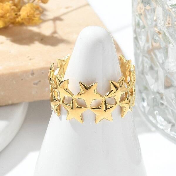 304 Stainless Steel Open Cuff Rings for Women