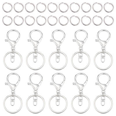 40Pcs Alloy Split Key Rings