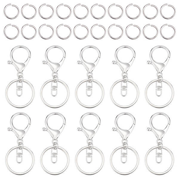 40Pcs Alloy Split Key Rings