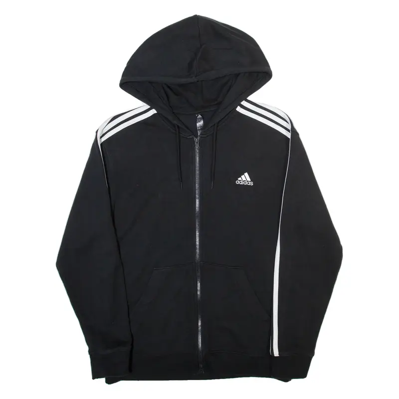 ADIDAS Womens Black Hoodie Full Zip M