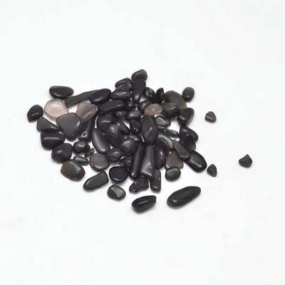 Natural Obsidian Chip Beads