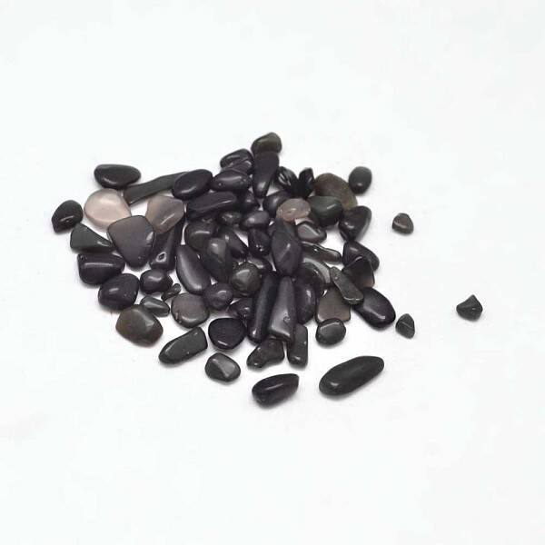Natural Obsidian Chip Beads