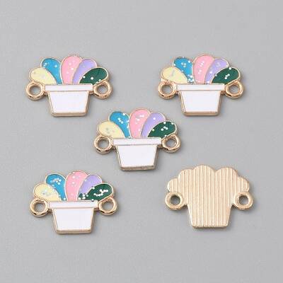 Alloy Colorful Enamel Connector Charms
