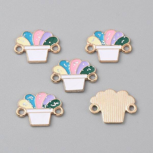 Alloy Colorful Enamel Connector Charms