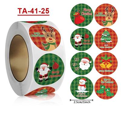 Christmas Theme Paper Self-Adhesive Stickers