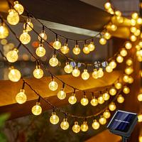 100 LED solar bubble lights crystal balls light strings, smart lights, intelligent sensing - light sensing, suitable for gard...