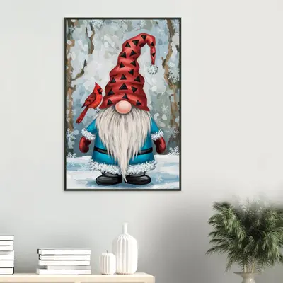 Winter Whimsy - Gnome and Cardinal Delight