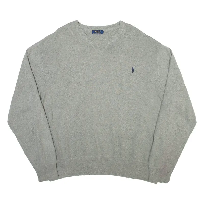 POLO RALPH LAUREN Mens Jumper Grey Tight Knit XL
