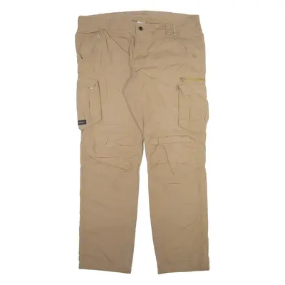 FORCLAZ Cargo Mens Trousers Beige Relaxed Straight W40 L32