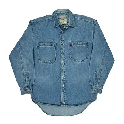 Levis Denim Shirt - Small Blue Cotton
