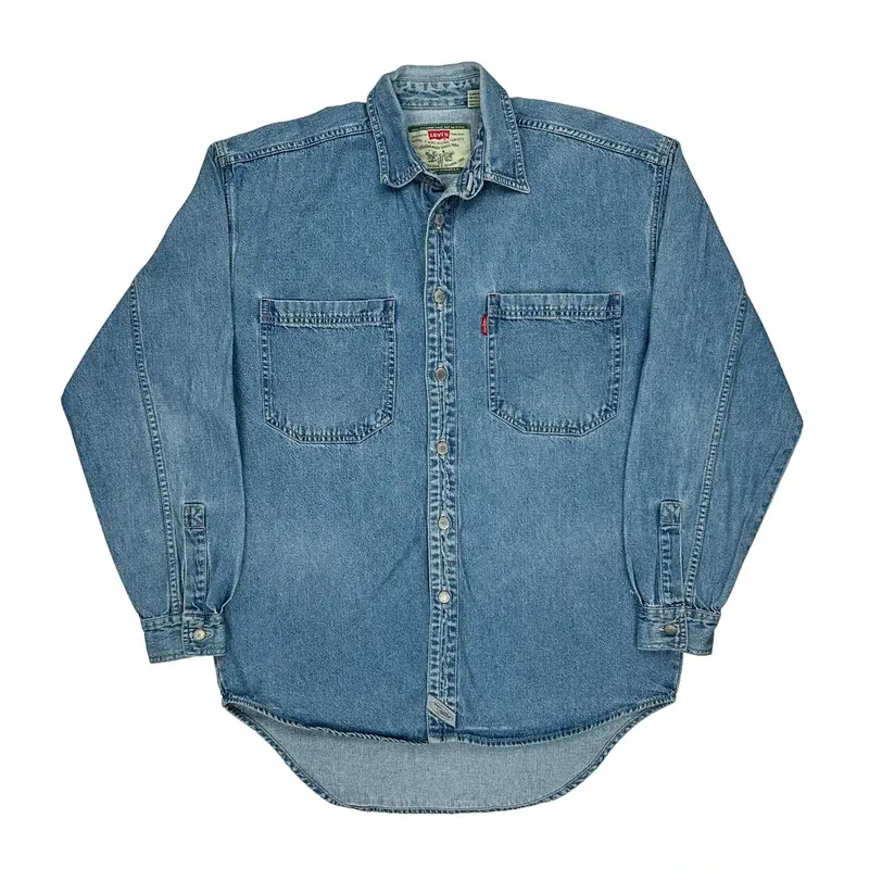 Levis Denim Shirt - Small Blue Cotton