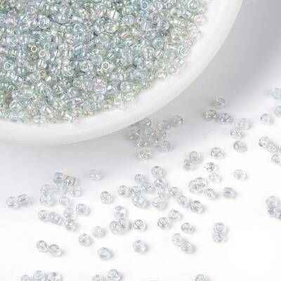 Round Transparent Colors Rainbow Glass Seed Beads