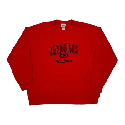 St. Louis Cardinals Lee Sport Mlb Sweatshirt - 2XL Red Cotton Blend